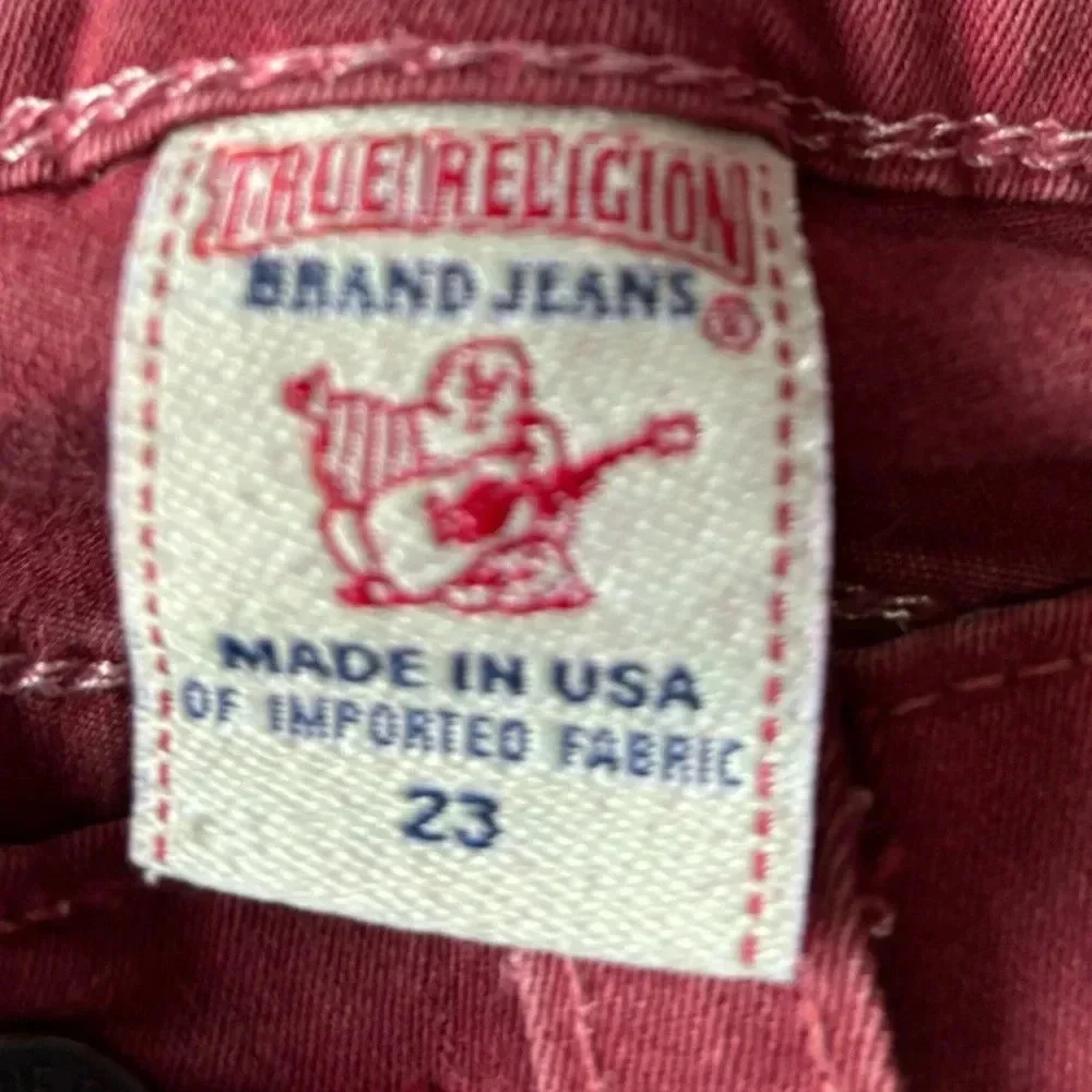 True Religion jeans 23/28 red skinny. Great shape